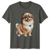Cute Pekingese Dog Portrait TShirt Stylish Dog Lover Tee