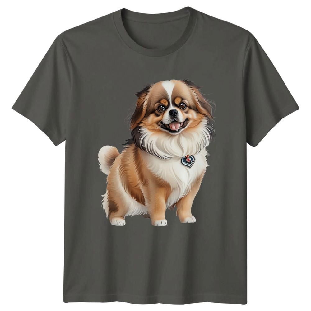 Cute Pekingese Dog Portrait TShirt Stylish Dog Lover Tee