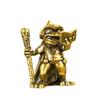 Vintage Brass Frog Wizard Statue Frog Holding A Magic Wand Ornament Small Animal Figurines Home Office Decoration Car Ornaments