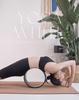 Chelien Yoga Wheel Foam Roller, 33cm x 13cm, Ring, Fitness, Flexibility (Floral Cork + Wood Grain Inner Wheel)