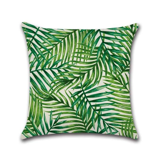 Tropical Plant Cushion Cover Summer Style Leaves Decorative Pillowcase For Sofa Linen Throw Pillow Case Almohada Poszewka Zt163