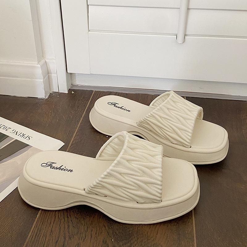 

Популярные 2024 новые тапочки для женской летней верхней одежды на толстой подошве с противоскользящей пряжкой, роскошные тапочки для женщин 40-41