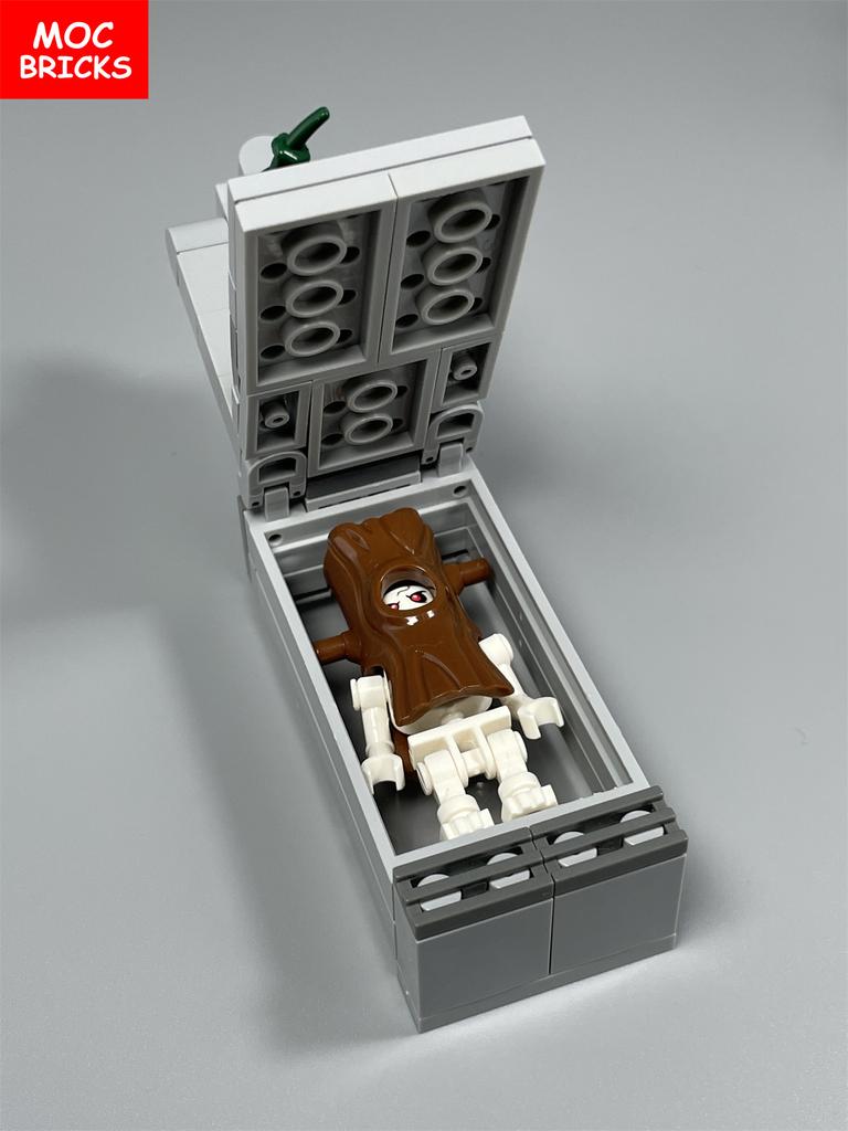 MOC Bricks Moveable Grave Halloween Skeleton Luminous Ghost Assembled Building Blocks Accessories Children's Toys
