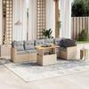 VidaXL Garden Lounge Set with Cushions 7 Pcs, Patio Sofas, Patio Furniture Set, Outdoor Furniture, Beige 3273089