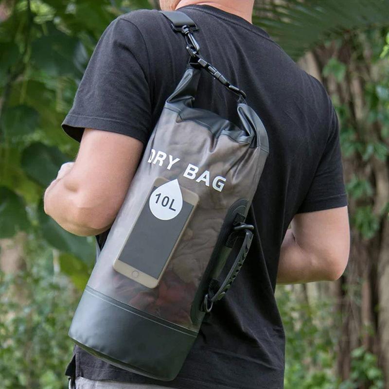 Waterproof Dry Bag PVC Beach Backpack Swimming Sack with Drawstring for Outdoor Sports Travel Camping Hiking Surfing