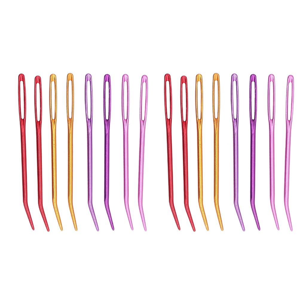 16pcs Tapestry Needles Big Eye Bent Tip Knitting Needles with Storage Boxes for Tapestry Sewing Knitting