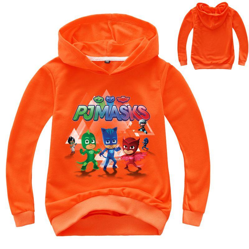 Felpa con Cappuccio a Manica Lunga da Bambino Pj Masks Supereroi Stile Elegante e Comfortevole