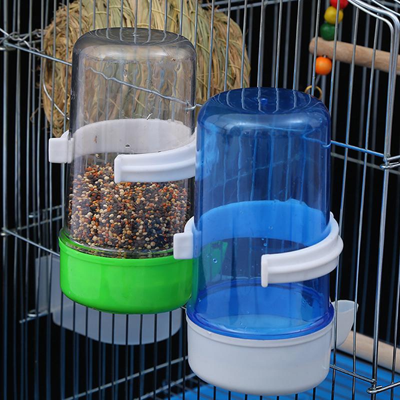 High Quality 1Pc Bird Feeder Plastic Food Water Feeding Automatic Drinker Parrot Pet Dispenser Drinking Cup Bowls Parrot Cage