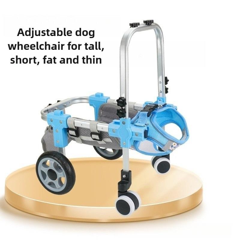 Cadeira de Rodas para Cachorro Cadeira de Rodas para Gato Retrátil Leve Veículo Assistido para Caminhada de Animal de Estimação Transportador de Animal de Estimação