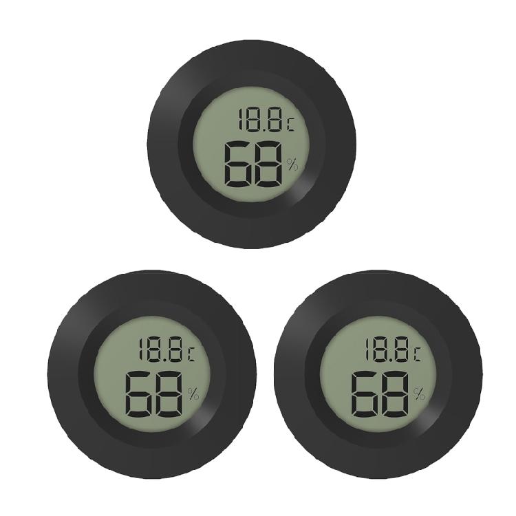 

3Pack Sensitivity Mini Digital Temperature and Humidity Meter,Humidity Measurement Stable and Accurate Hygrometer чорний