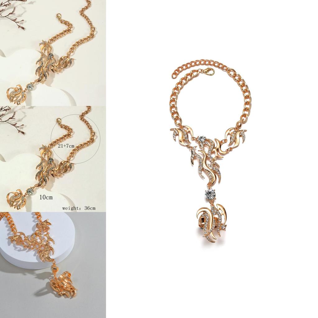Stylish Alloy Water Diamond Geometric Hand Chain For Women Gift In Spring
