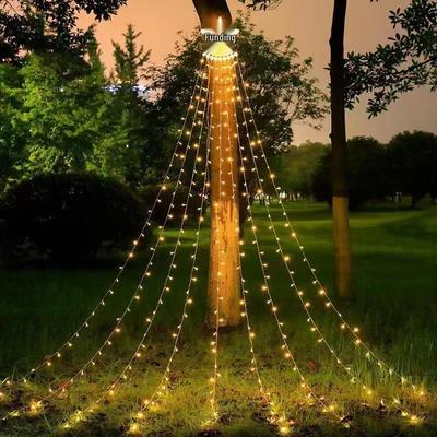 Flowing Color LED Star Waterfall Light - Outdoor Christmas Decoration