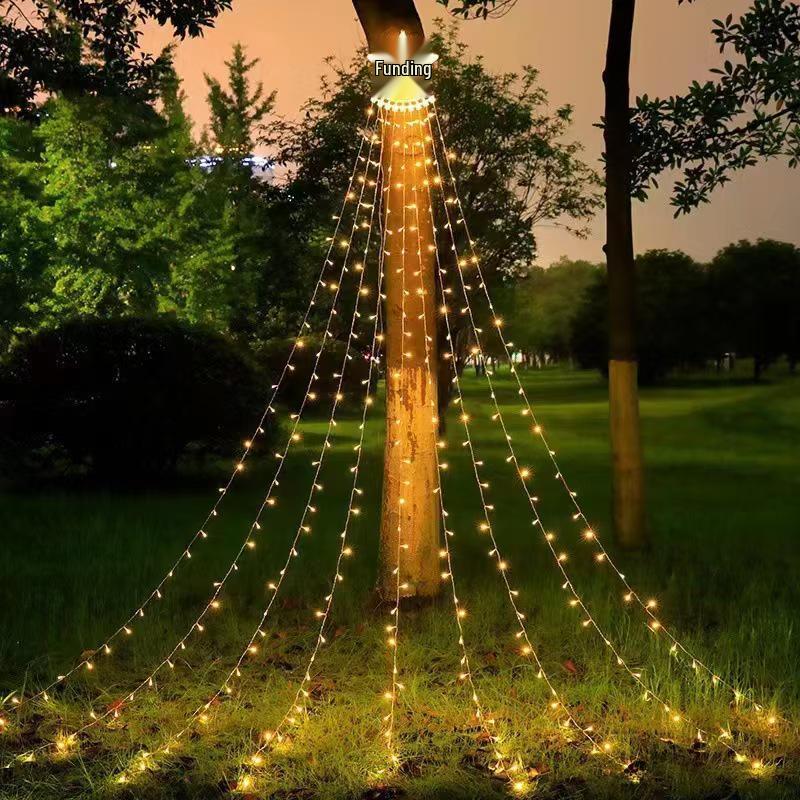 

Flowing Color LED Star Waterfall Light - Outdoor Christmas Decoration USB Magic Remote