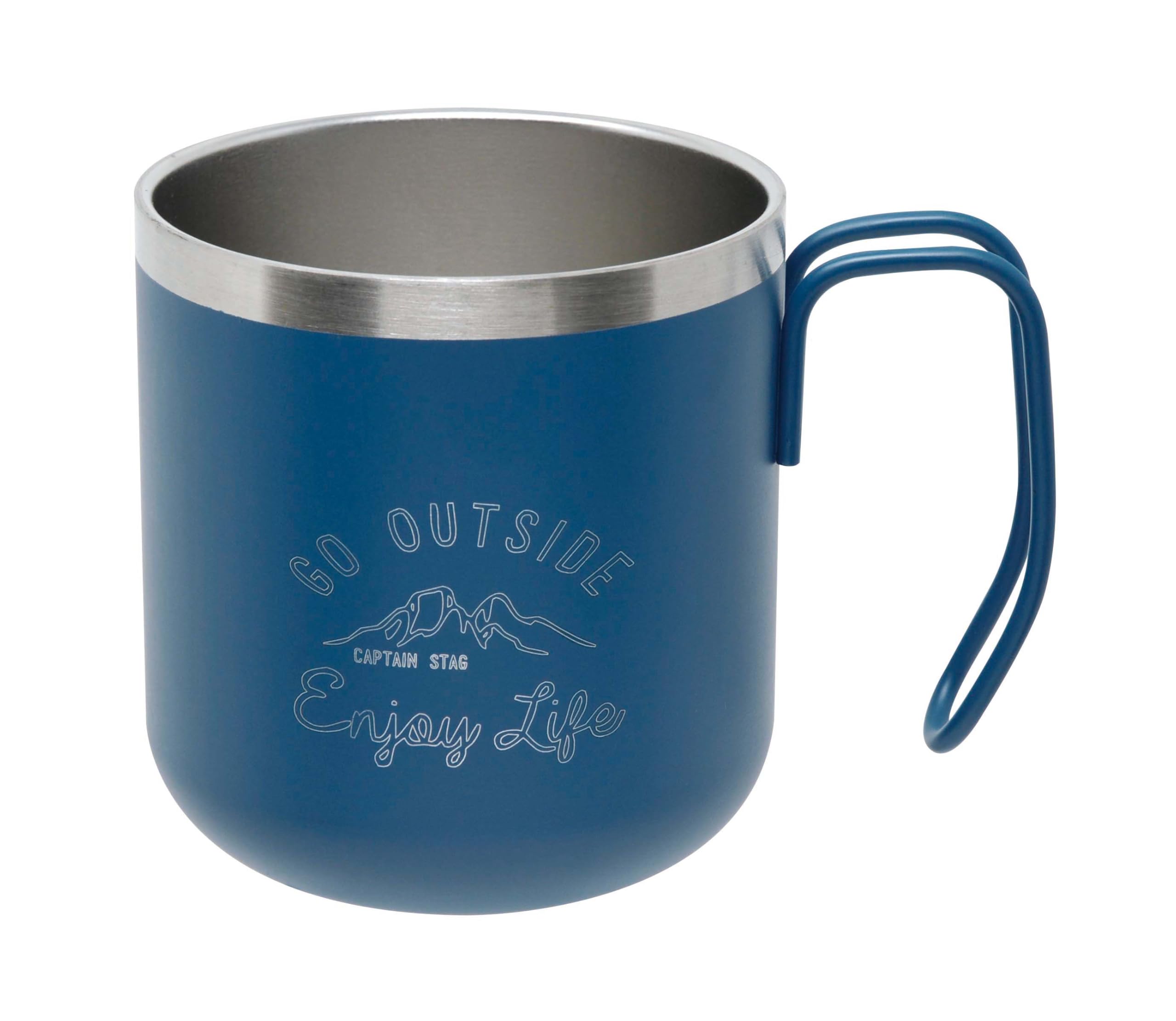 

Captain Stag Outdoor Cup Mug Cup Tumbler Double Stainless Steel Vacuum Insulated Preservation 300ml Blue Monte (CAPTAIN STAG) Hot/Cold UE-3629 синій