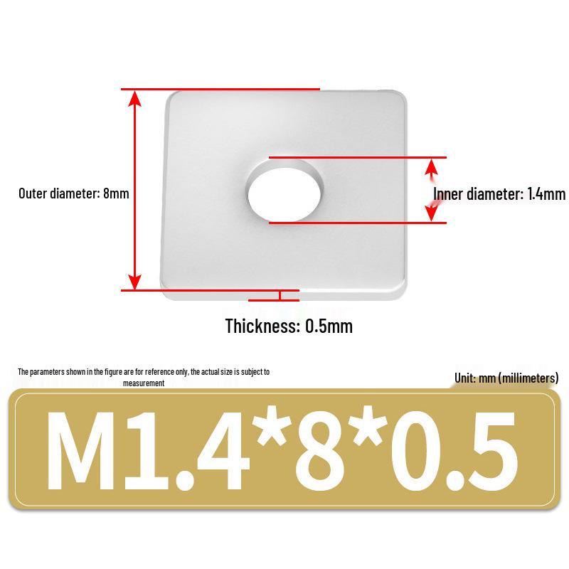 304 Stainless Steel Thickened Square Flat Washers M4-M24