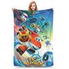 Super Wings Cartoon Blanket  Warm Aesthetic Plush Throw Blanket For Kids Adult Outdoor Flannel Bedspread Bed Cover