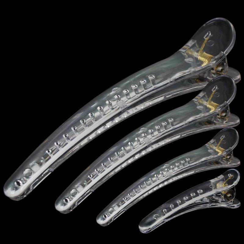 Transparent Large Medium and Small-sized Duckbill Clips and Bright-colored Pointed-beak Hair Clips