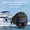 Boat Radio Media Player Marine Stereo MP3 Waterproof Bluetooth Audio Radio FM AM Receiver Fit for Harvesters ATV UTV SPA RZR