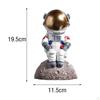 Astronaut Figurine Resin Moon Spaceman Model Ornament Car Interior Figure for Parties Cake