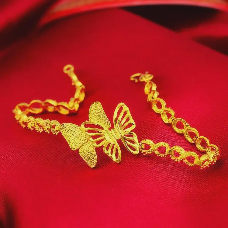 Euro Vietnamese Gold-Plated Lucky Bead Bracelet - Fashionable & Versatile for Women