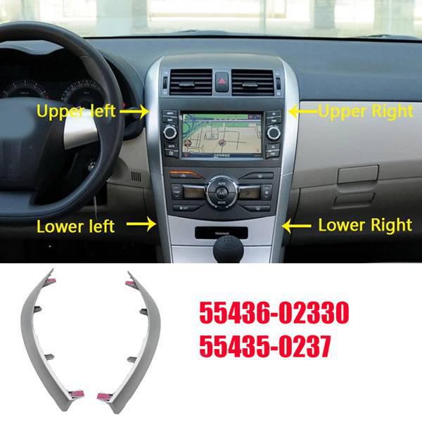 

Pair of Air Vent Trim Strips for 07-13 Toyota Corolla, Models 55436-02330 & 55435-02370 No Size Info