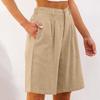 Shorts For Women Knee Length Dressy Wide Leg High Waisted Pull Womens Linen Pants Summer Casual