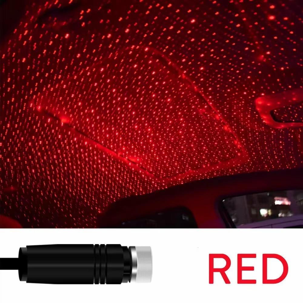 

Новый романтический USB LED проектор звездного неба на крышу, галактический свет, USB-подсветка, регулируемая подсветка салона автомобиля, оптовая продажа красный