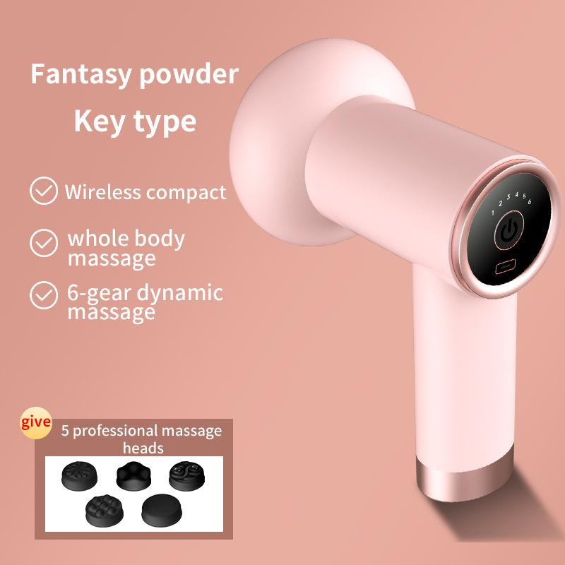 

Бытовая машина для выталкивания жира Массажер для тела Ручная массажная палочка Портативный массажер для разминания шеи, талии, плеч розовый