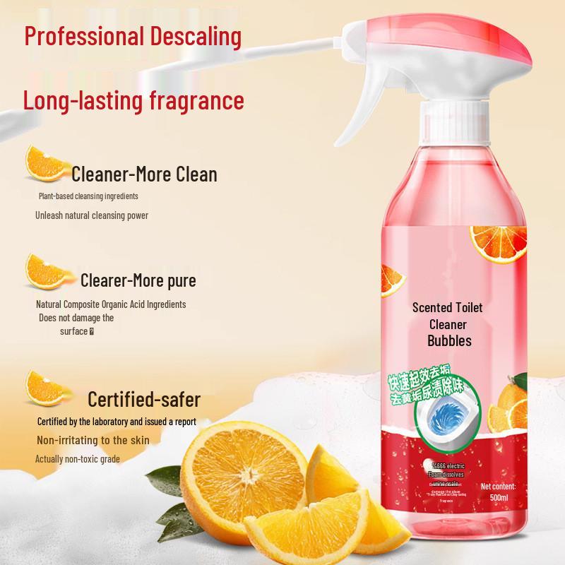 

Ароматный пенный очиститель для унитаза - Стерилизует, Дезодорирует, Удаляет известковый налет, Освежает и Обеспечивает защиту от плесени.