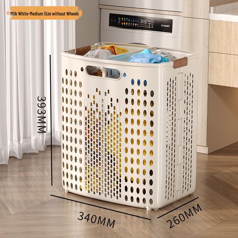 Extra Large Foldable Laundry Basket with Wheels - High Capacity, Movable & Durable