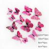 12Pcs Simulated Butterfly Stickers Art Creative Home Background Stereoscopic Decoration 3D Butterfly Wall Stickers
