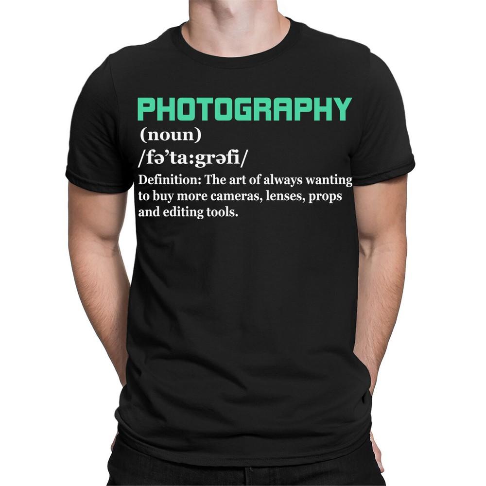 Photography Definition Dictionary Camera Photographer Mens T-Shirts #TA-89