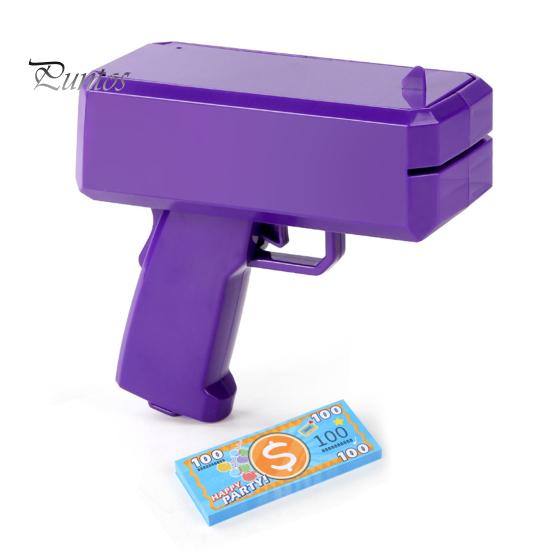 

Money Shooter Игрушечный роликовый дизайн Мотор высокой мощности Поддельные игрушки для метания денег Ручные товары для вечеринок для свадеб, дней рождения, выпускных A фиолетовый