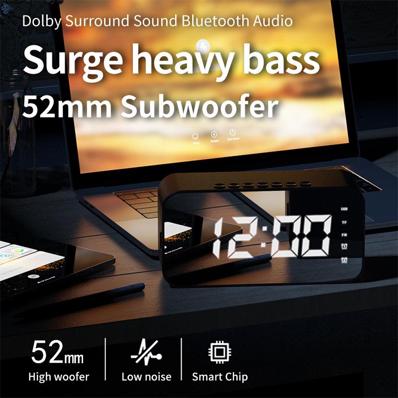 Głośnik Bluetooth S15 Budzik z Długą Żywotnością Baterii, Jakość Dźwięku Hi-Fi, Karta TF i Radio