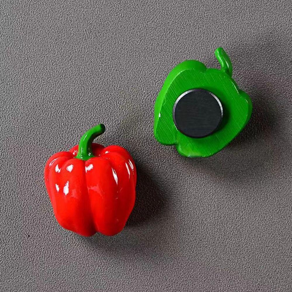 Synthetic resin Vegetables Refrigerator Stickers 3D Magnets Sticker New Refrigerator Stickers