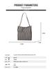 Korean Retro Artistic Striped Shoulder Bag - Large Capacity Fashion Tote
