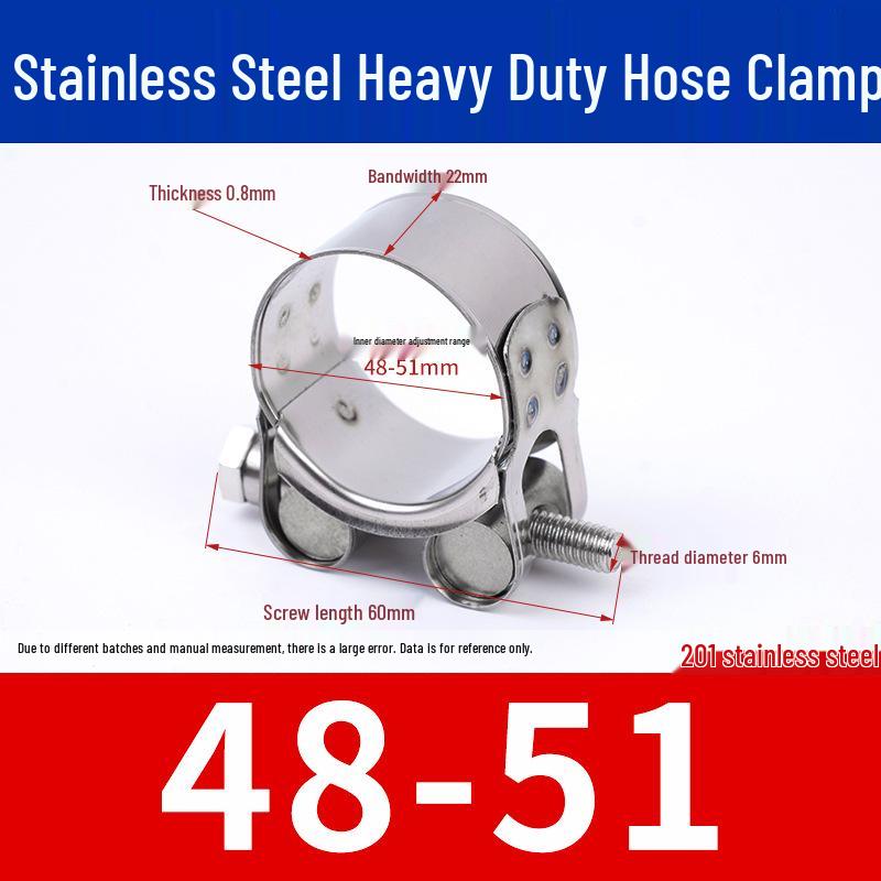 304 Stainless Steel European-Style Heavy-Duty Worm Drive Hose Clamp