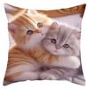 Cute Kitten-Printed Cushion Covers for Home Decor Polyester pillowcase, sofa decorative cushion cov Headboard Pillow