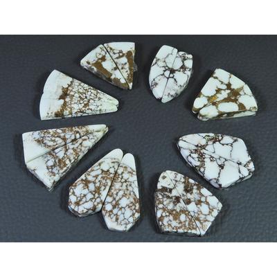 218Cts. Natural Wild Horse Jasper Fancy Cabochon Loose Gemstone 8Pair Lot C-1477