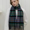 Tatiana Check Soft Lambskin 100% Wool Muffler MF8005 Green