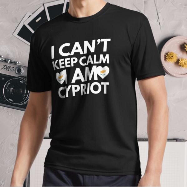 New Shirt I Cant Keep Calm, I am Cypriot Active Logo T-Shirt Funny Size S - 5XL XL