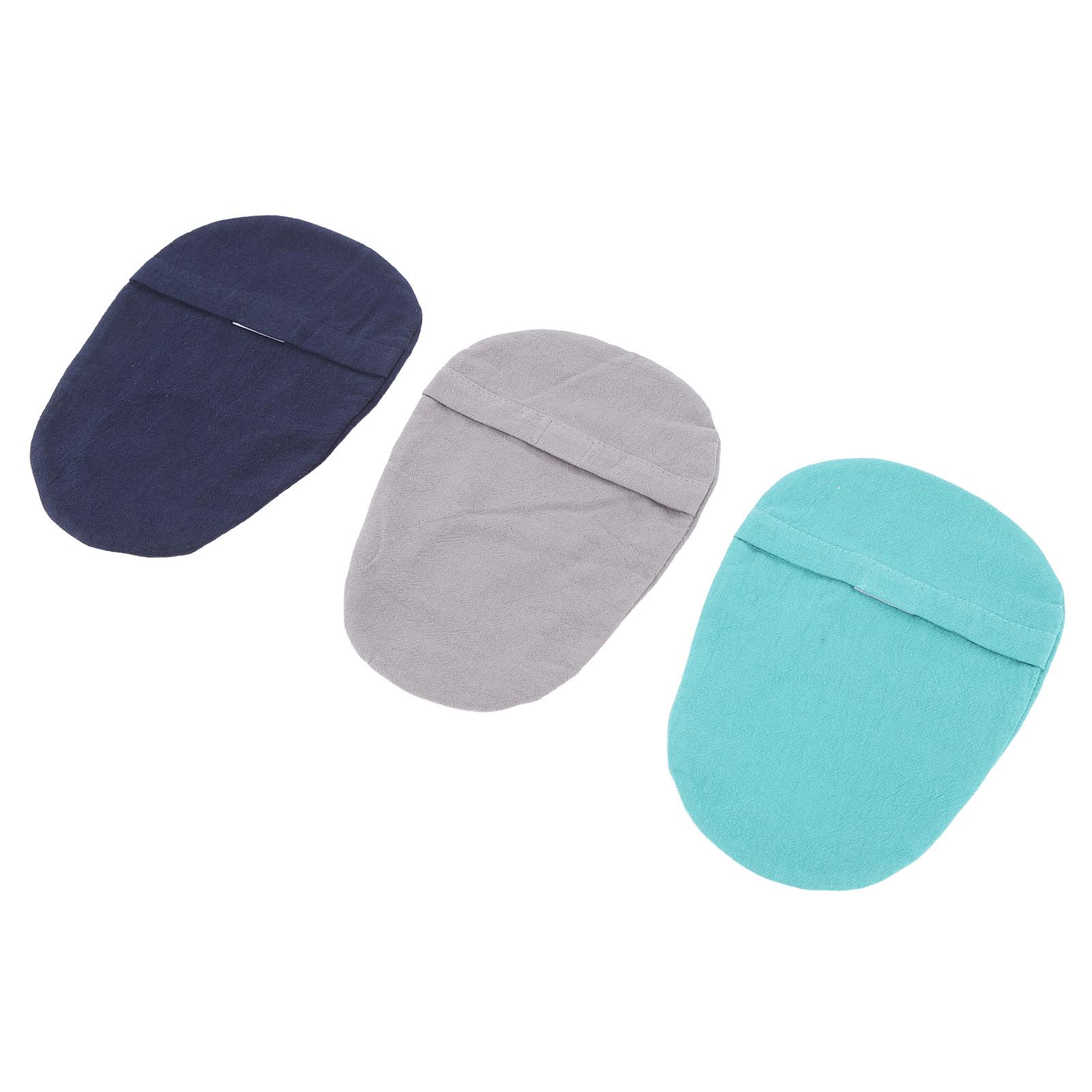 3pcs Ostomy Bag Cover Washable Detachable Dust Proof Mixed Colors Protective Ostomy Pouch Liner