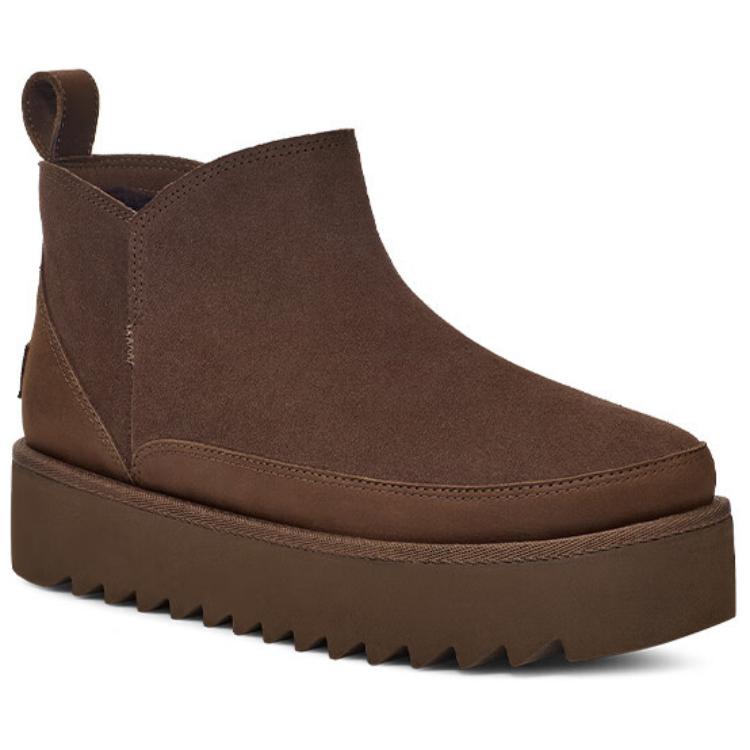 UGG Varme Slitesterke Moteable Komfortable Korte Snøstøvler Dame Støvler Mørkebrune 1166753-CHO