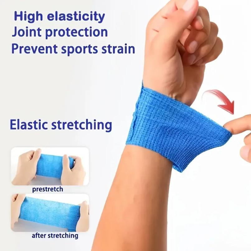 10Pcs Elastic Self Adhesive Athletic Tape 2 5Cm Non Woven Sports Bandage For Foot Support Joint Protection