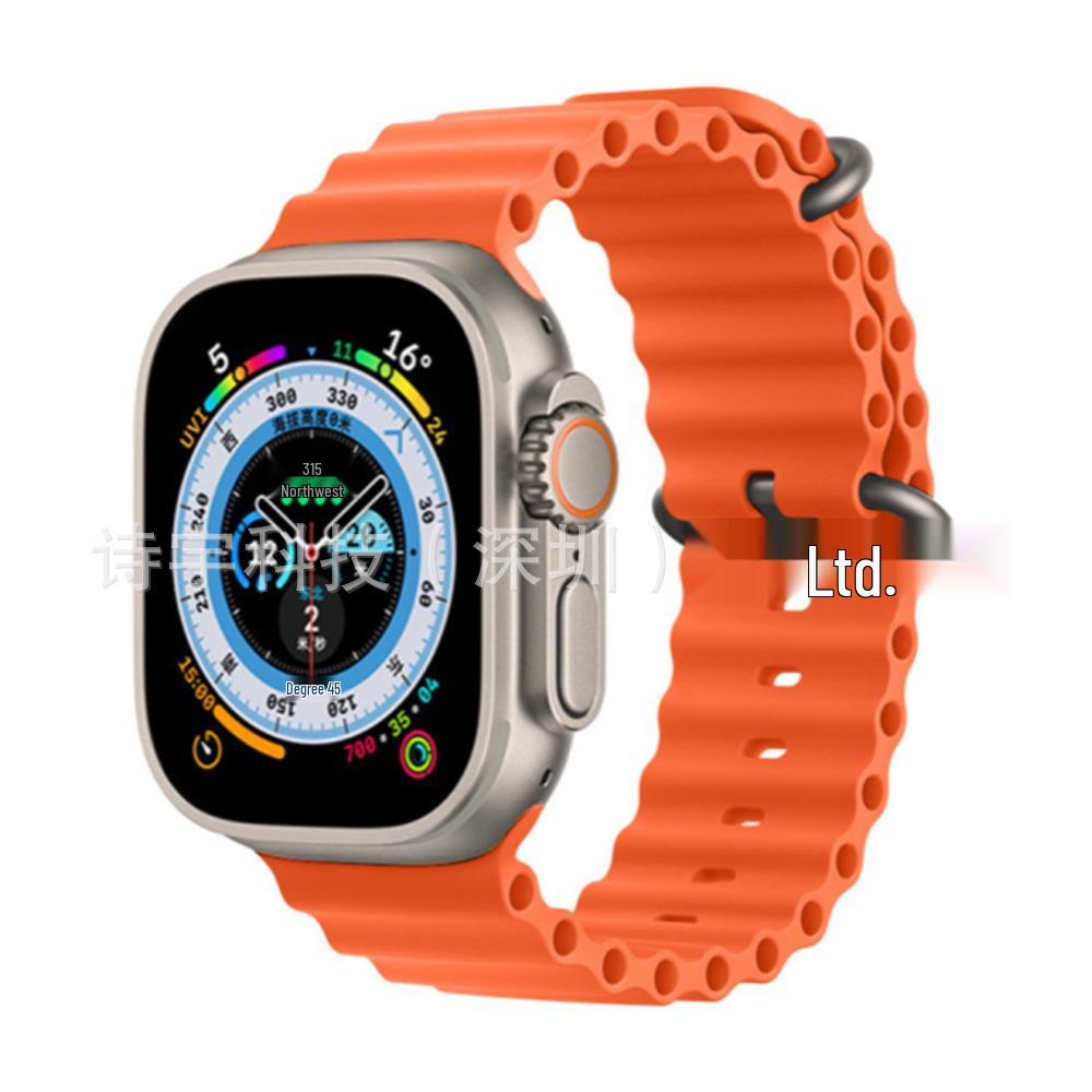 Apple Watch 11 Ultra Silikonarmband mit Doppelschnalle