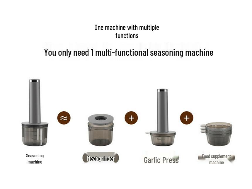 Multifunctional Wireless Meat Grinder & Baby Food Processor - Small Electric Garlic Masher & Blender for Home Use