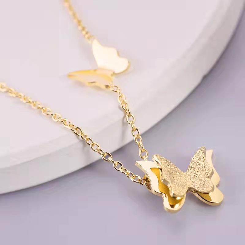 

Necklace design butterfly collarbone chain femininity versatile pendant