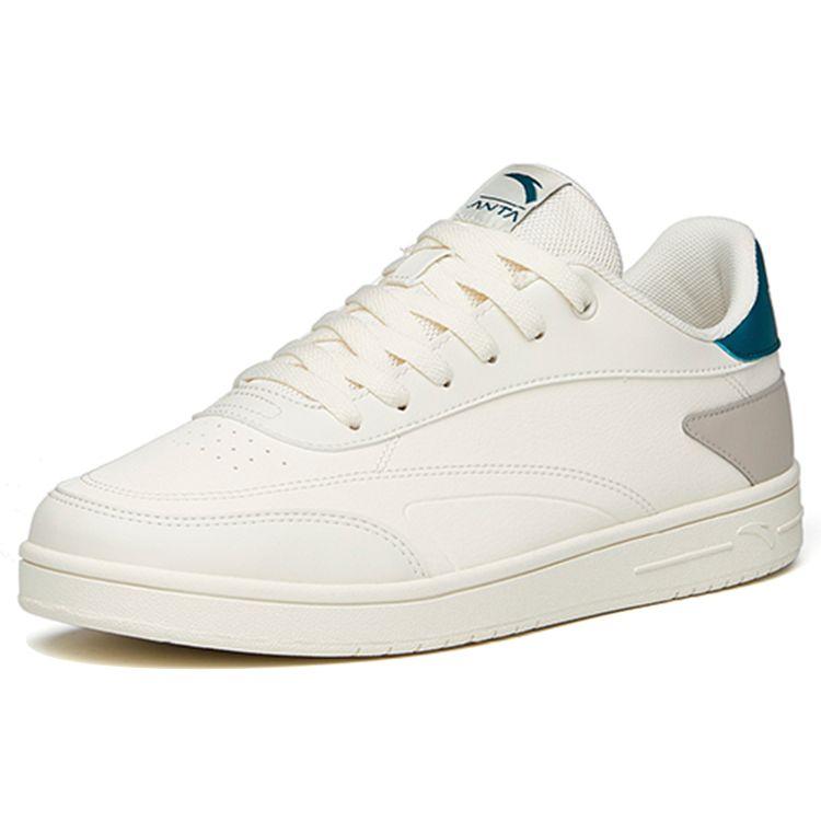 Anta Lifestyle Series Fashion Lightweight Low-Top Skate Shoes Men Sneaker White Gray 912038031R-11