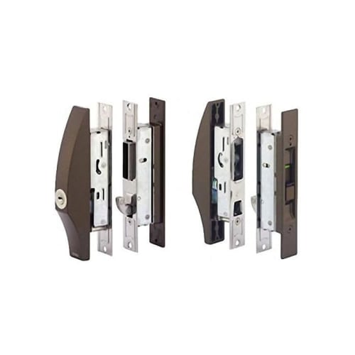 

MIWA Replacement Sliding Door Lock PSSL09-1LS with 5 Dimple Keys, Bronze (CB)