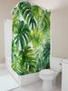 Tropical Rainforest Plant Pattern Waterproof Mold-proof Shower Curtain Home Decor Bathroom Divider Fresh Natural Style
